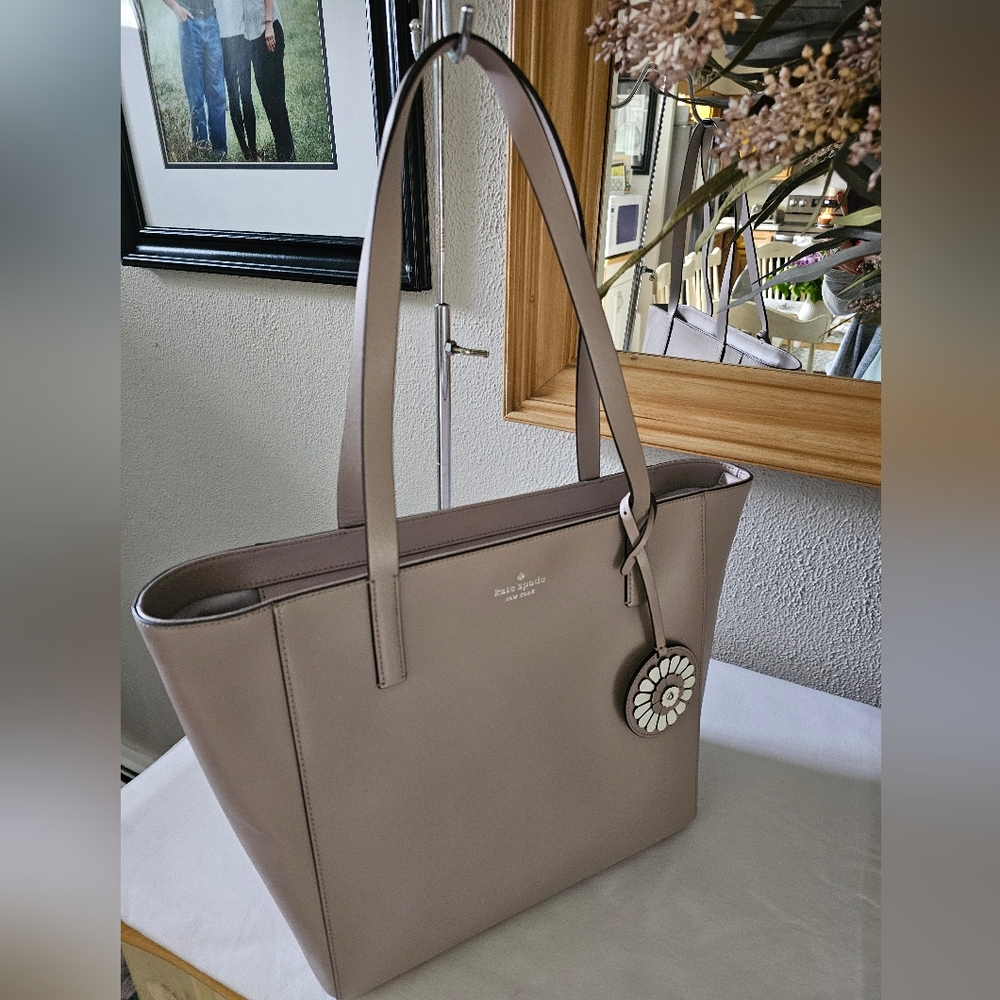 Kate Spade "Rosa" Taupe Leather  Tote